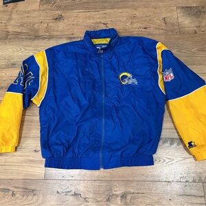 Vintage Los Angeles Rams Starter Pro Line Windbreaker Jacket Mens XL